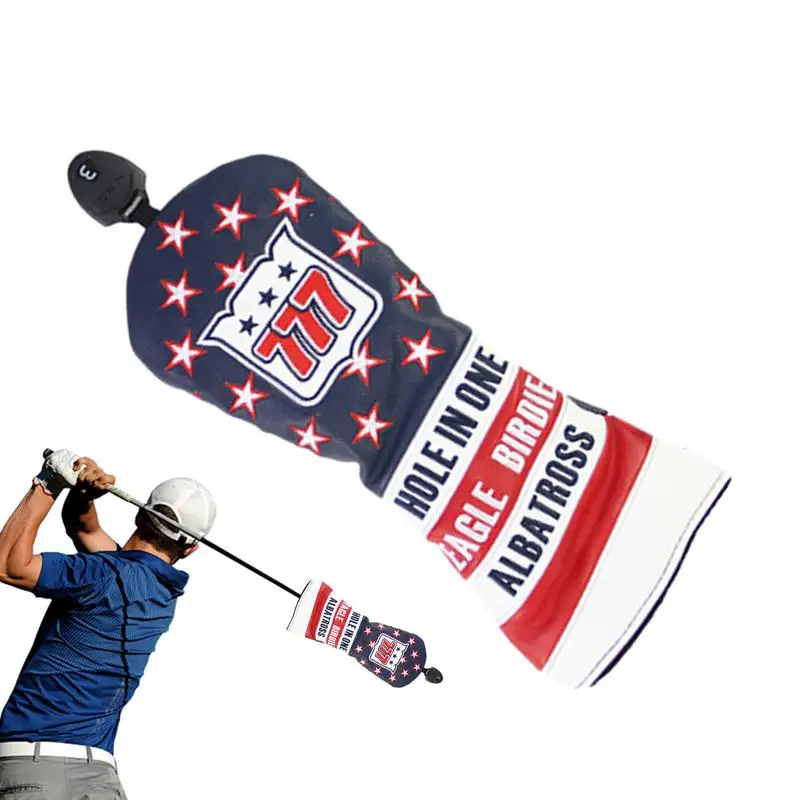 

Golf Headcovers For Driver & Fairway Woods Waterproof Golf Head Covers With Stars And Stripes Stretchable Lightweight Golf