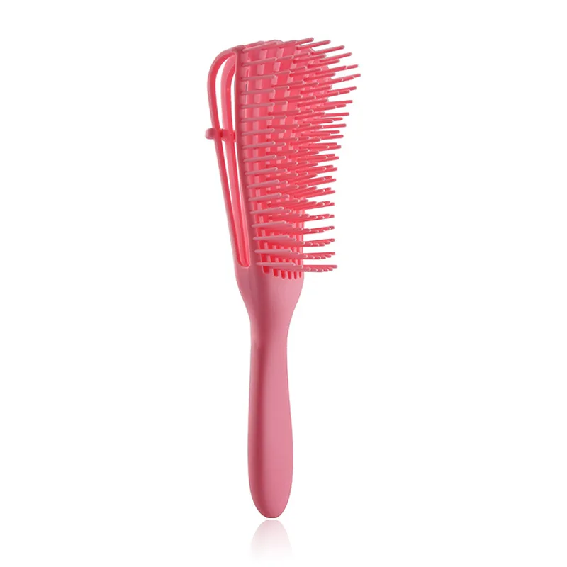 100Pcs New Hot-Selling Women's Shampoo Hair Smooth Octopus Comb Hair Big Bend Comb Straight Curl Shape Octopus Rib Comb