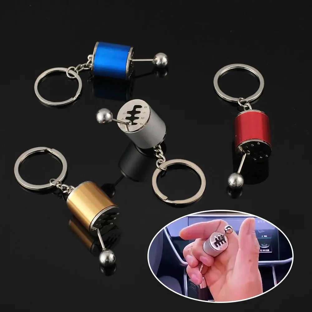 Car Mini Turbo Turbocharger Keychain Auto-styling Keyring Gear Fidget Keyring Keychain Toys Shift Knobs Stick Pendant V9u6