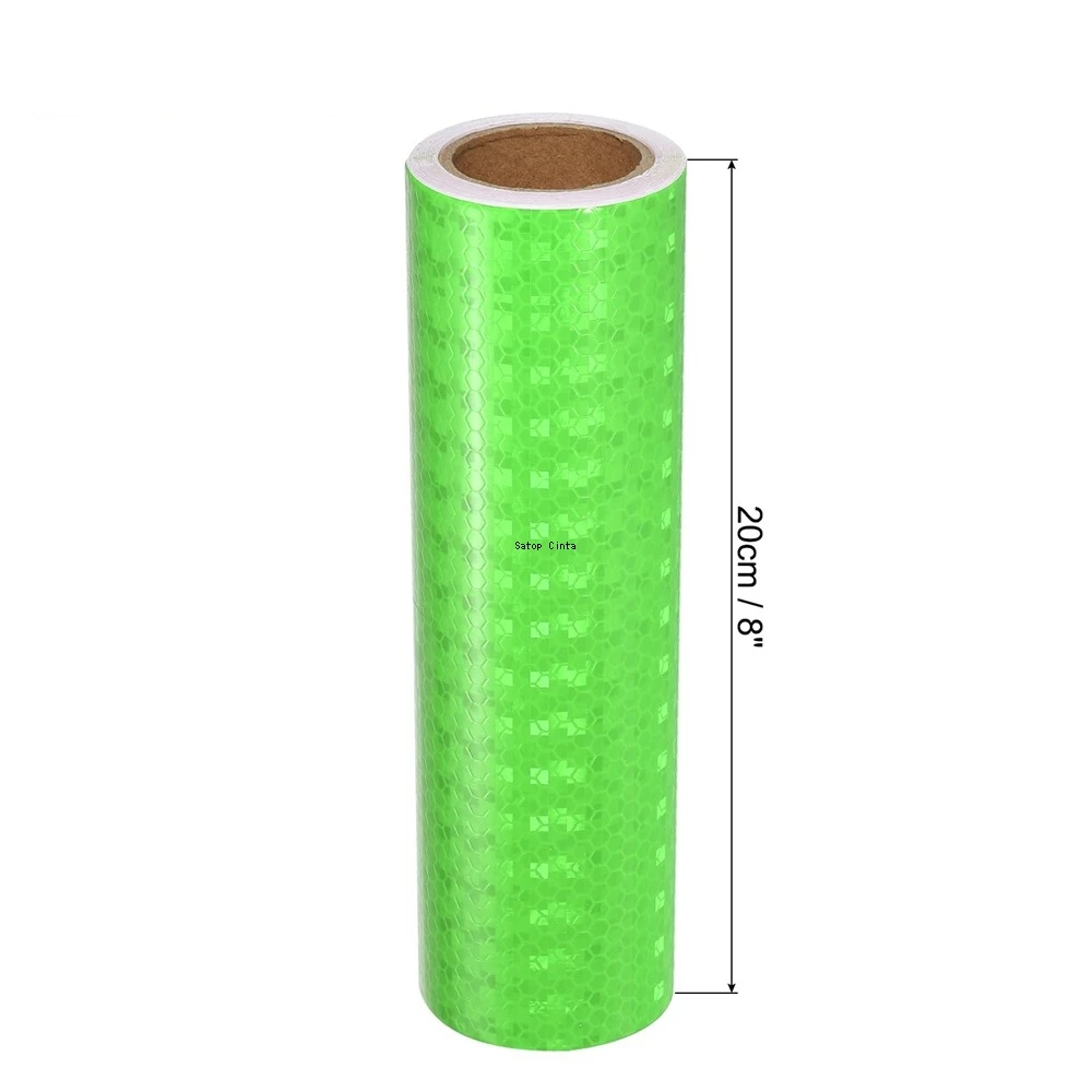 2.5cm/5cm/10cm/20cm*5M Green Reflective Safety Tapes Self-Adhesive Waterproof Reflectors Warning Stickers For Car Vehicles Truck