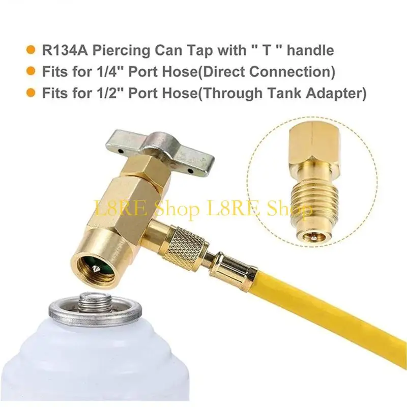 L8RE Quick and Simple R134A Can Tap Set R134A Can Valves Refrigerants Dispenser