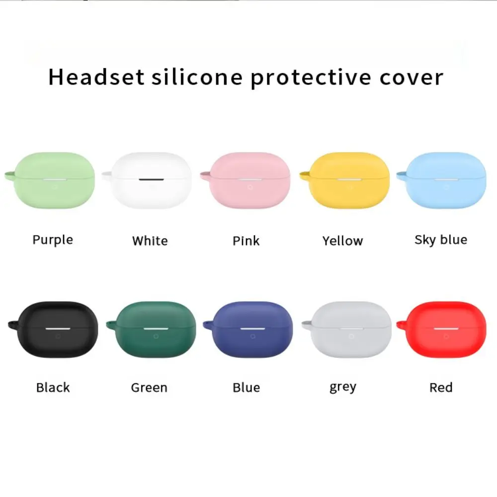 Silikon-Kopfhörerhülle mit Karabiner, staubdicht, Bluetooth-Kopfhörerhülle, stoßfest, bunt, für Huawei FreeBuds Pro 5