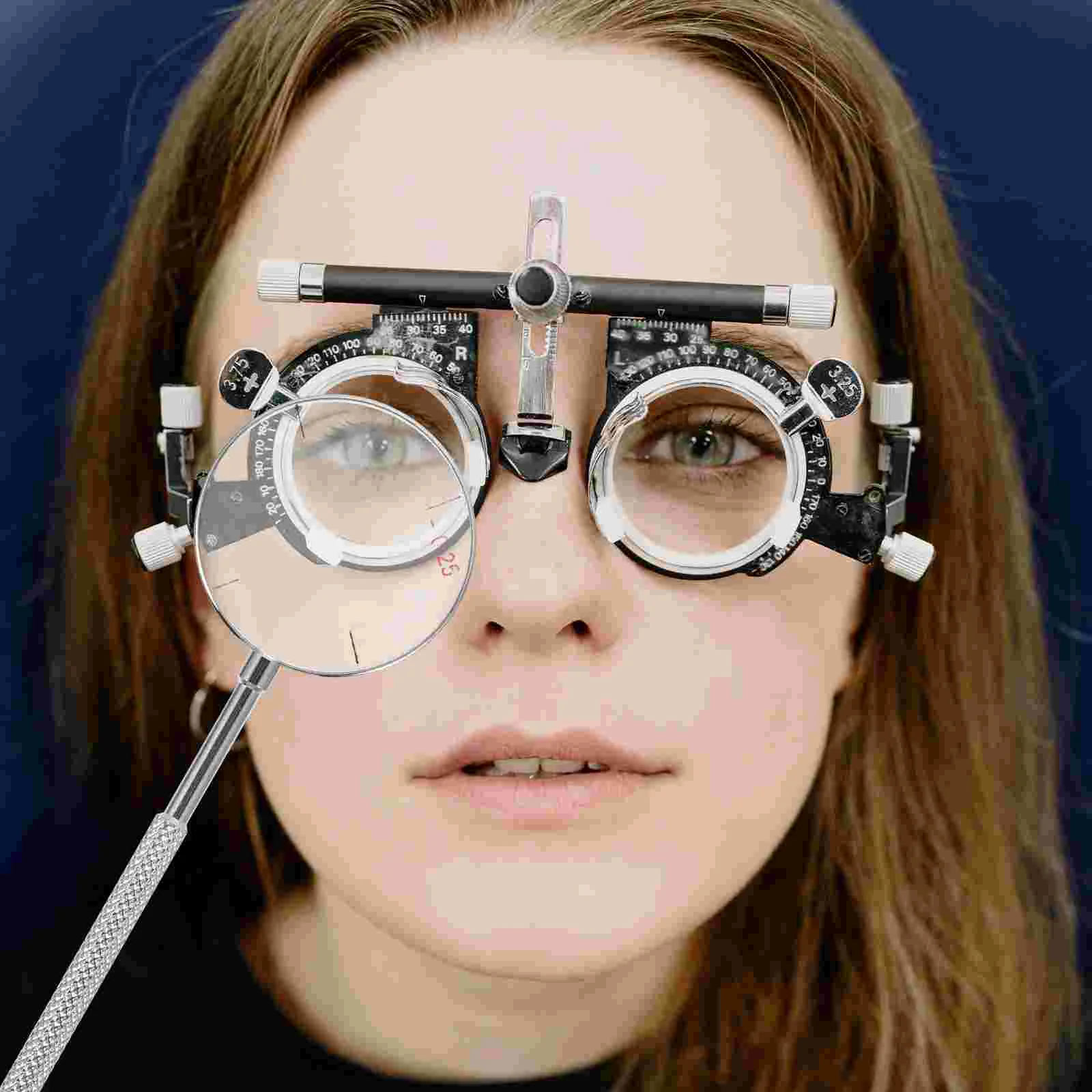 2pcs Round Optical Cross Cylinder Lens Tool Set Diopters 025 05 Copper Test Optometry Instruments Cylindrical Axis