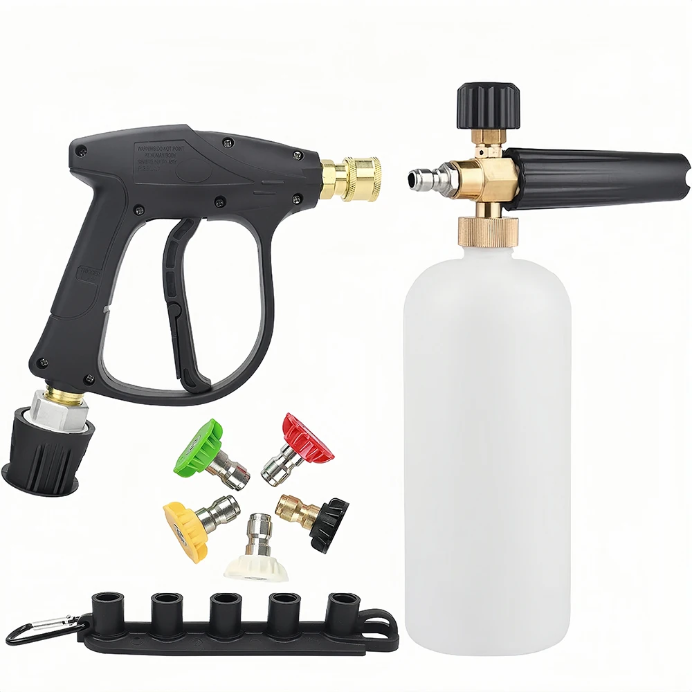 Foam Cannon Kit for Karcher/Nilfisk/Parkside/Bosch - High Pressure Washer Snow Foam Lance & Spray Gun for Car Cleaning