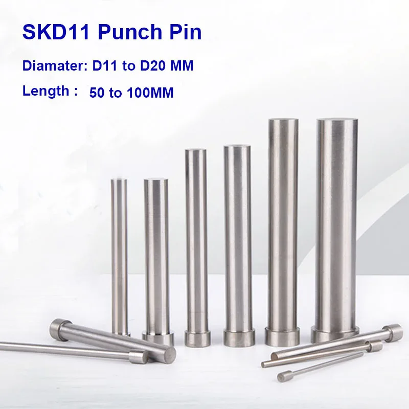 5Pcs SKD11 T-Shoulder Punch Pin D11-D20mm, Stamping Die Piercing Punch, Industrial Mold Punching Hardware Accessories