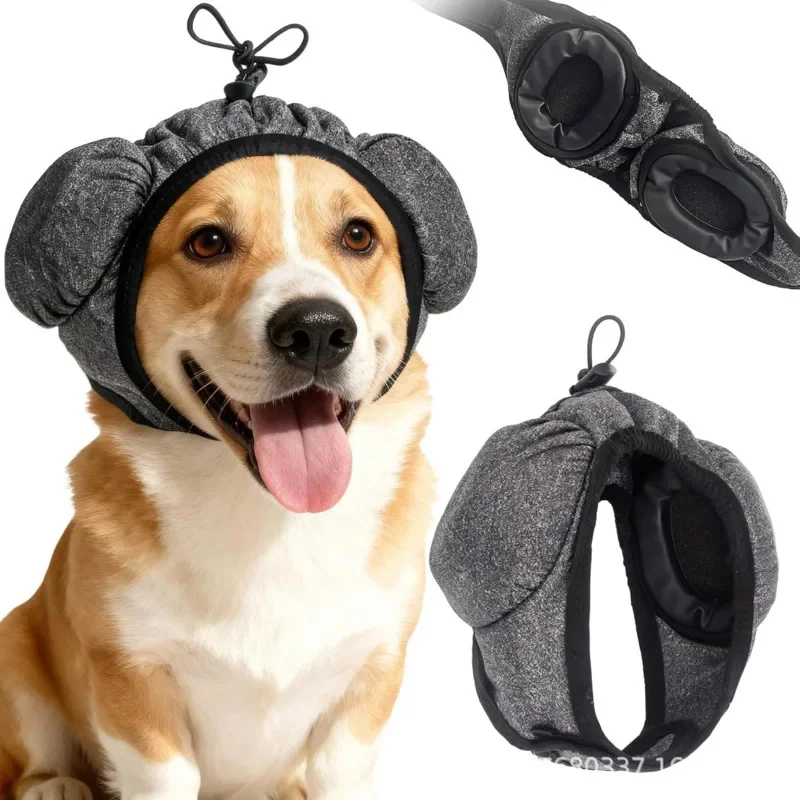 Quiet Dog Ear Muffs Noise Protection Pet Ear Covers Adjustable Calming Headwear For Grooming Bath Anxiety Relief Small Dogs
