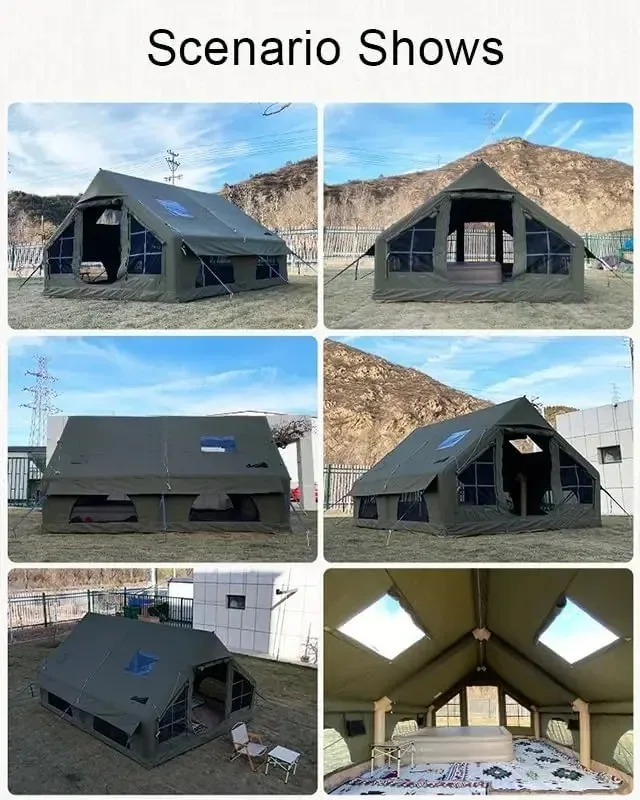 خيمة تخييم جديدة من القماش البلاستيكي المتين YX لعام 2025، خيمة مغامرة خارجية مقاومة للماء