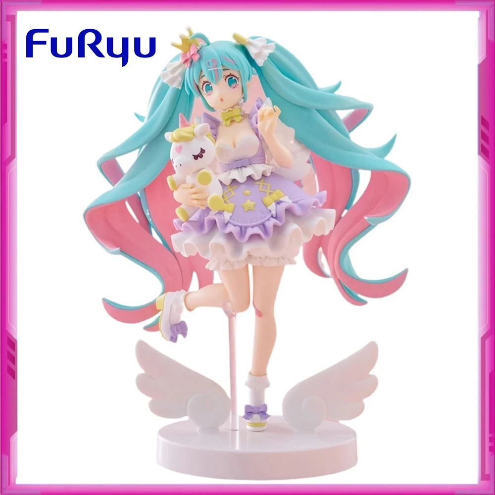 

Original FuRyu TENITOL piapro Vocaloid Hatsune Miku Dream Princess Lavender PVC Anime Figures Action Figure Model Toys Gift