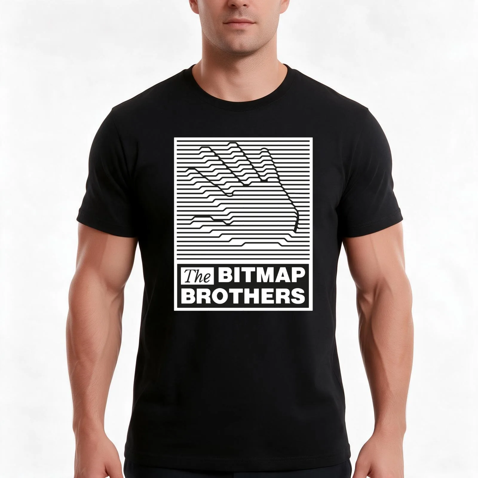 Amiga - The Bitmap Brothers Logo T-Shirt, Summer Casual Cotton Tee, Oversized Streetwear Tops, Vintage Graphic Print