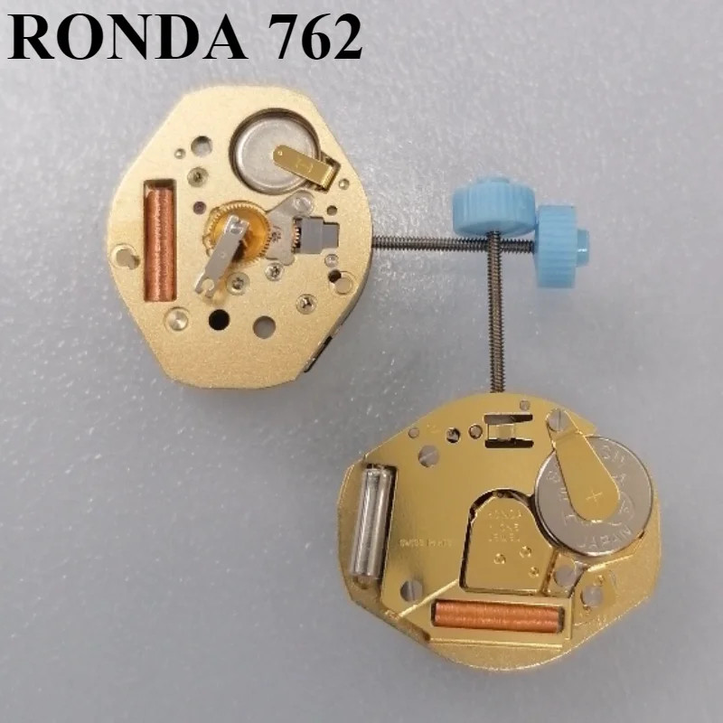 

Часы с золотым механизмом Ronda 762, Швейцарский механизм с двумя контактами, кварцевый механизм 762, аксессуары для часов, Новинка