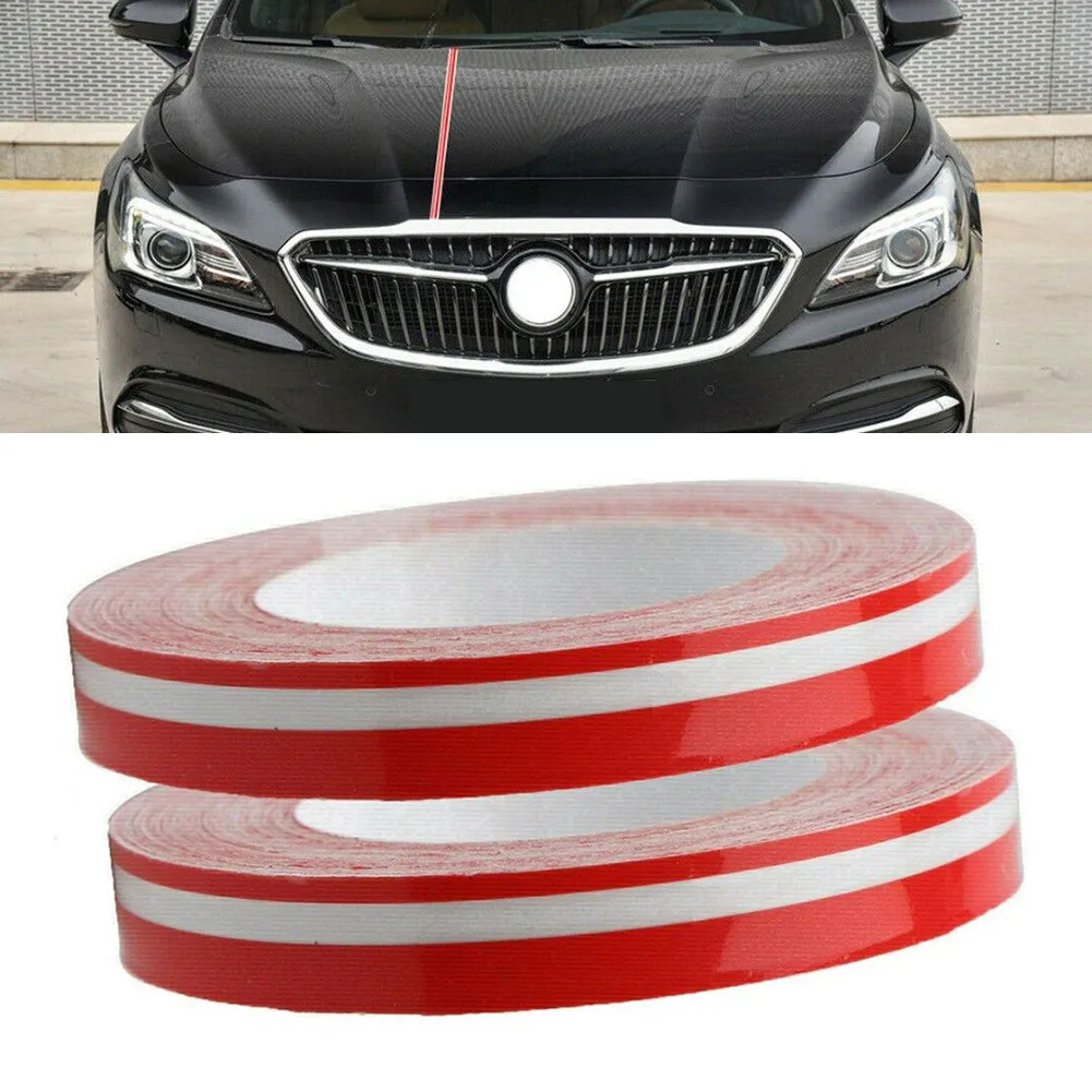 2 Rolls Pin Stripe Ribbon Sticker Bumper Car Body Stickers Line Tape Decal Stickers For Car Motorcycles Boats Helmets Stickers