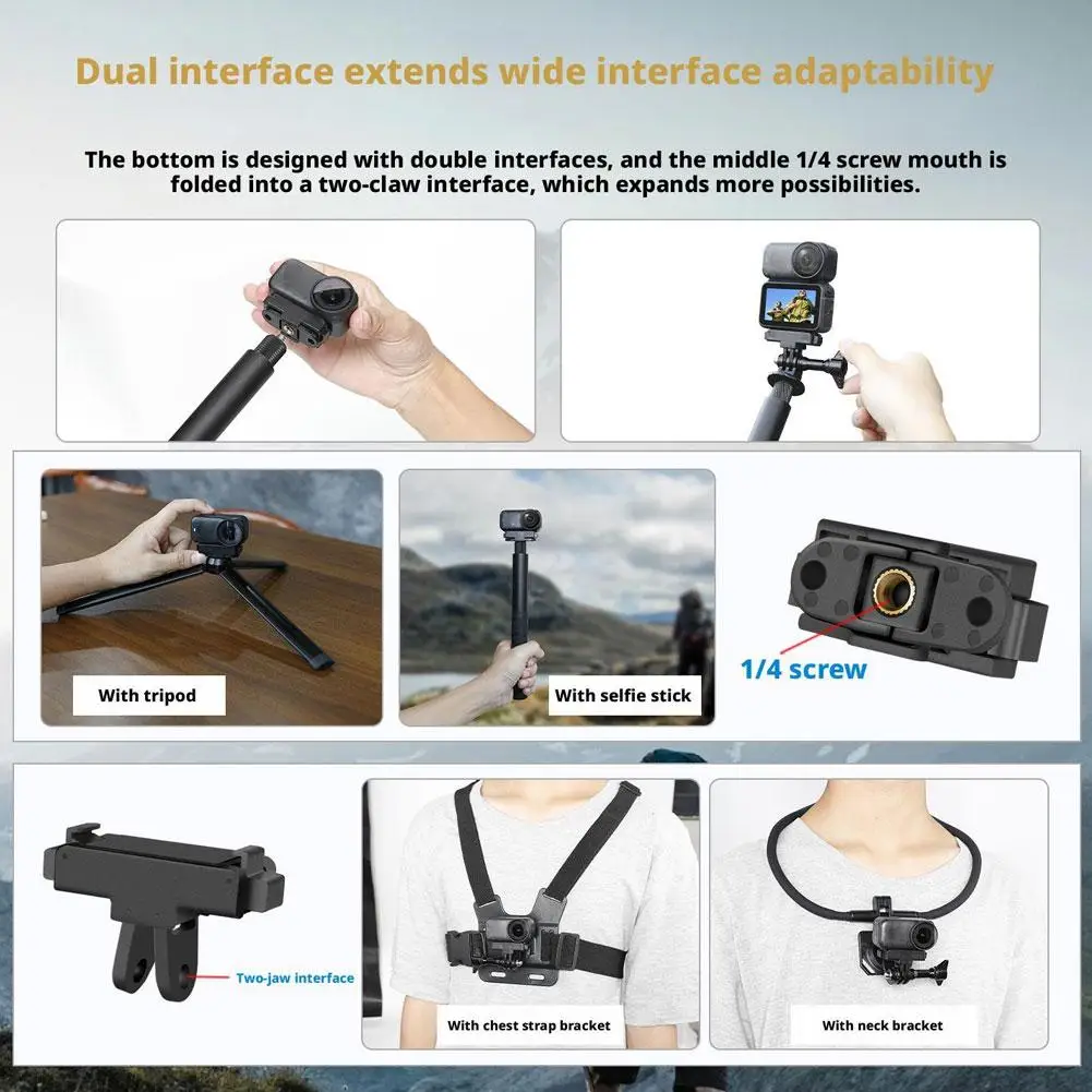 Regulowana podstawa magnetyczna do DJI OSMO Nano, adapter szybkiego montażu, wspornik rozszerzający, magnetyczny uchwyt kamery, akcesoria.