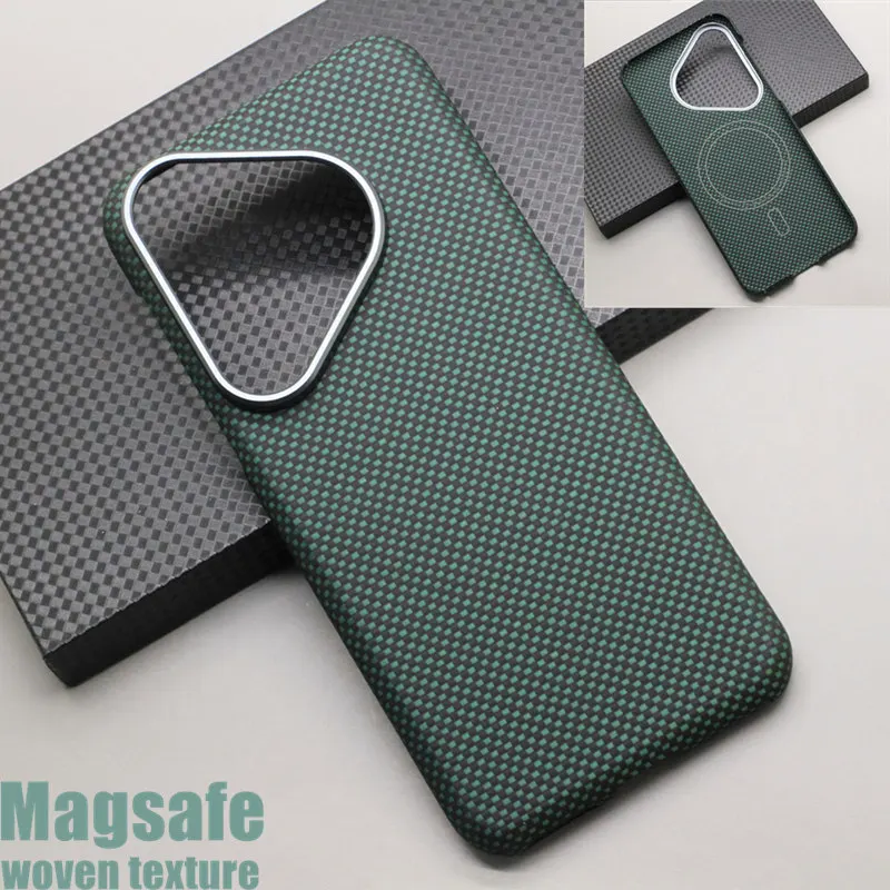 

Чехол для телефона Kelver из углеродного волокна для Huawei P70 / P70 Pro / P70 Pro Plus 600D, ультратонкий чехол из арамидного волокна с поддержкой Magsafe Charge