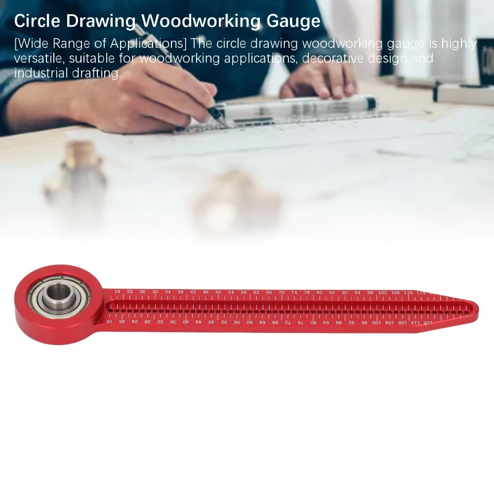 Aluminum Alloy Woodworking Compass Scriber 360 Degree Rotating Metric and Imperial Marking Gauge Portable Carpenter Gauge