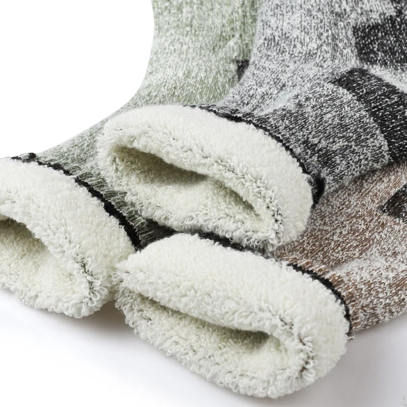 

Sock Leisure Athletic Crew Winter Men Fleece Warm Outdoor Mountaineering Thickened Loop Heat Storage Home Floor 2W70