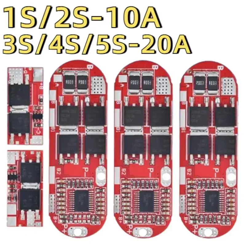 Bms 1s 2s 10a 3s 4s 5s 20a Bms 18650 Lithium Battery Protection Circuit Board Module Pcb Pcm 18650 Li-ion Lipo BMS Charger