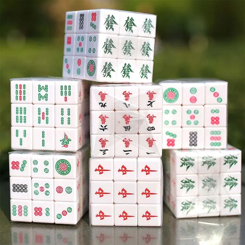 Mahjong 3x3 4x4 5x5 Adult Digital Cube Speed Magic Cubes Puzzle Magico Educational Cube Educational Toys For Kids