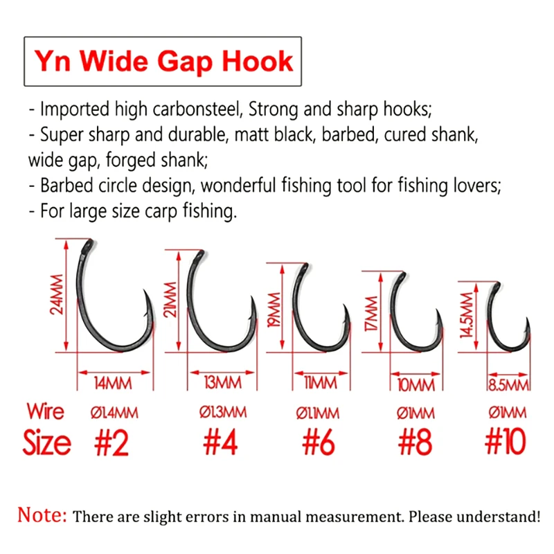 100pcs Coated Carp Fishing Hooks High Carbon Steel Fishhooks Matt Black Sharrp Carp Hooks with Barb For Hair Rigs