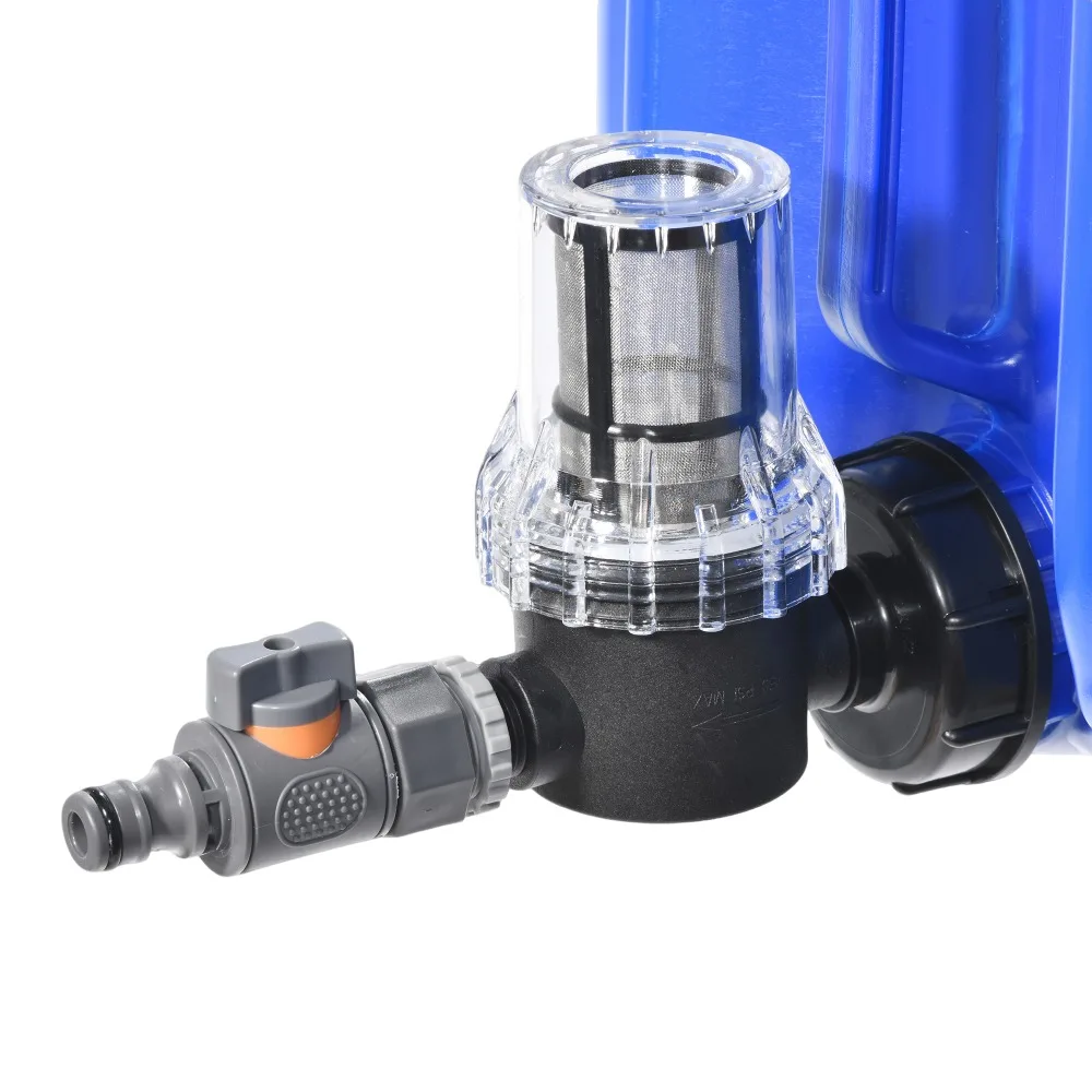 

IBC Tank Filter Adapter S60x6 To 16mm Quick Connect Faucet with 80/100/200 Mesh Screen Garden Hose Connector for Irrigation