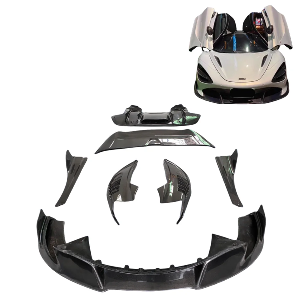 

Used for McLaren 720S Body Kit Vors Style Carbon Fiber Car Front Lip Rear Diffuser Side Skirt Rear Spoiler Mudguard