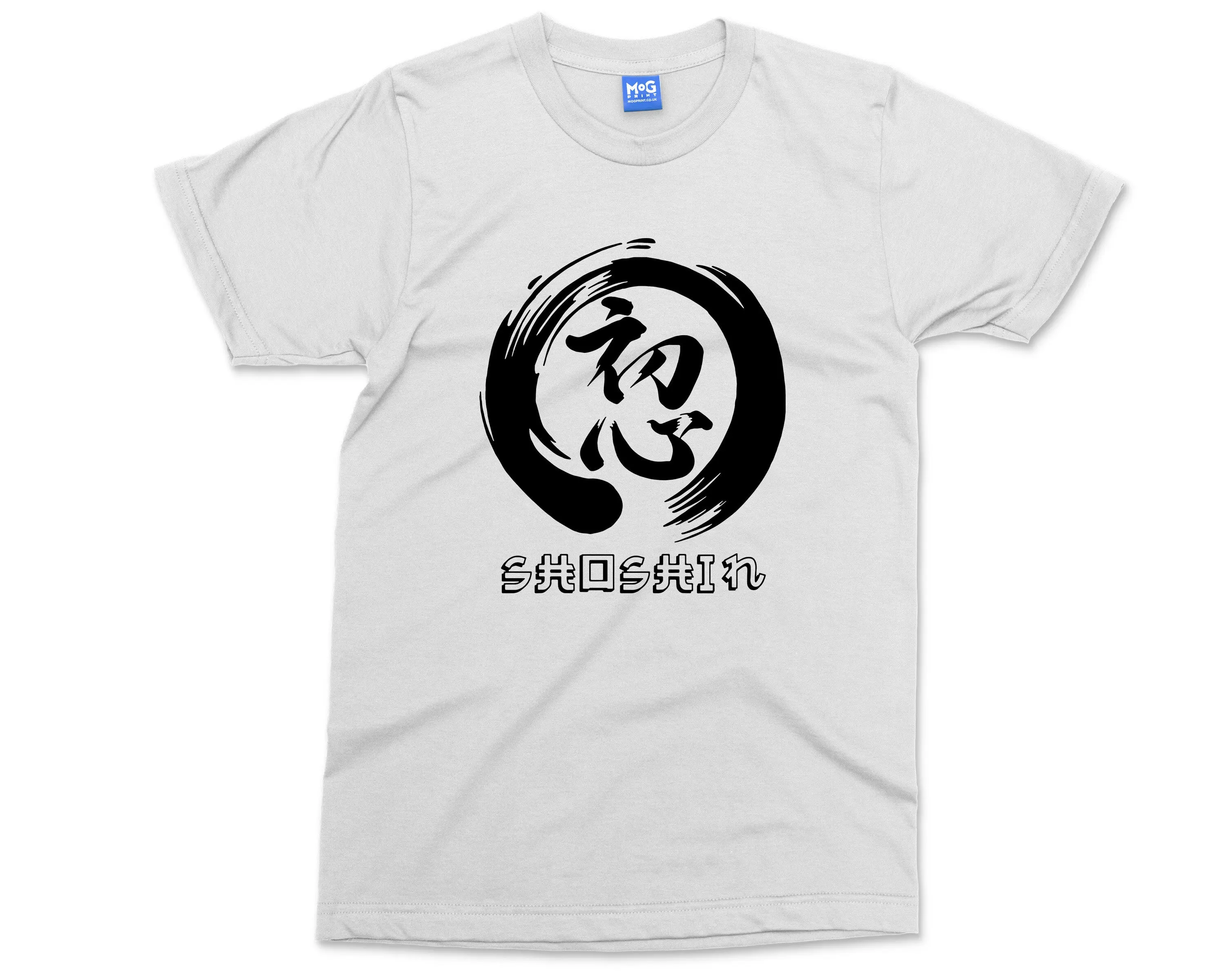 Japanese Art T Shirt Enso Circle Together With Shoshin Calligraphy Buddhism Yoga Zen Martial Arts Inspirational Japan Fashion