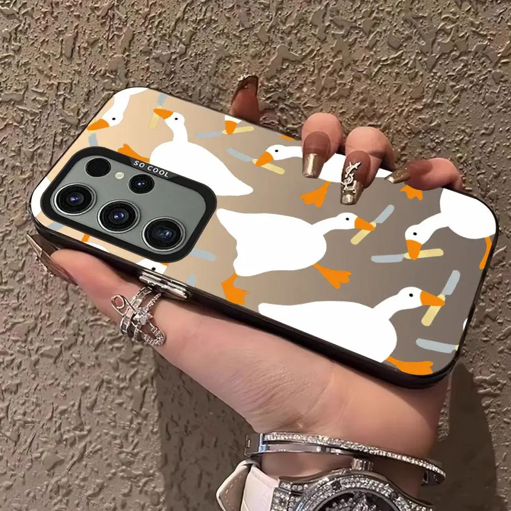 Duck Goose game cartoon Phone Case For Samsung Galaxy S26 Ultra S25 S24 S23 S22 Plus Laser Colorful Shockproof IMD Hard Cover