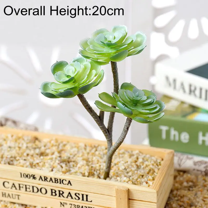 39 ألوان النباتات العصارة الاصطناعية البلاستيك الزهور DIY بها بنفسك لوازم اكسسوارات المنزل حديقة غرفة المعيشة الديكور #6