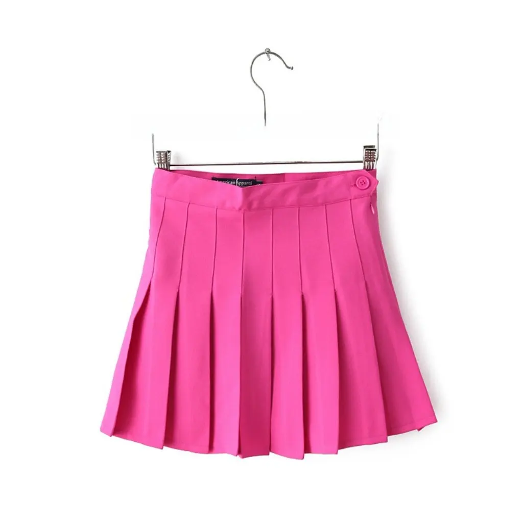 

High Waist Pleated Skirt A-Line European And American Style Tennis Skirt for College Students Children Fashion