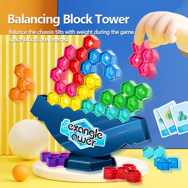 บล็อกซ้อนปริศนาสนุกกระดานหมากรุก BALANCE ของเล่นเด็ก Interactive เด็ก Early Education เกมของขวัญสําหรับเด็ก
