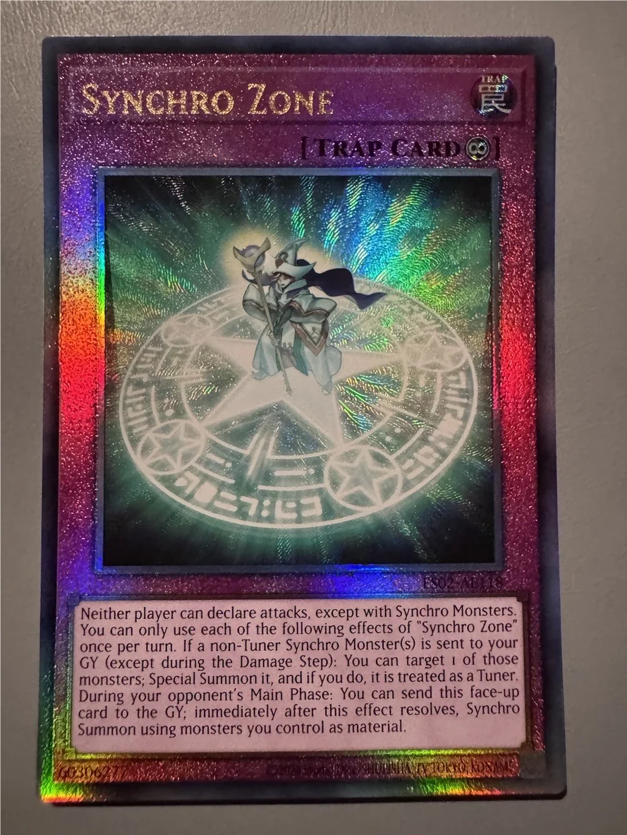Yugioh KONAMI Duel Monsters ES02-AE118 Synchro Zone Ultimate Rare Asian English Official Collection Mint Card