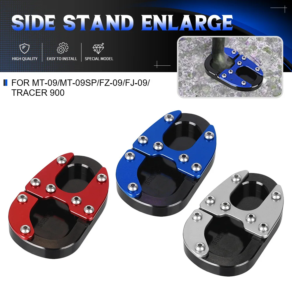 

For YAMAHA MT09 MT-09SP/FZ-09/FJ-09/TRACER 900 MT09 Tracer CNC Motorcycle Foot Side Stand Motorbike Kickstand Support Plate