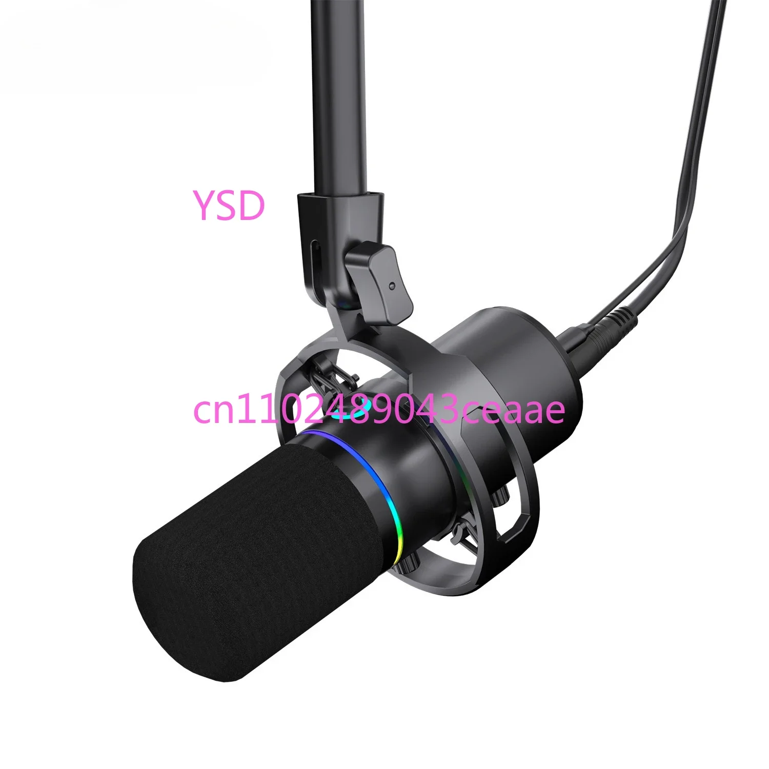 WM8 Dynamic USB Microphone - Desktop Gaming, RGB Lighting, Live Streaming & Recording