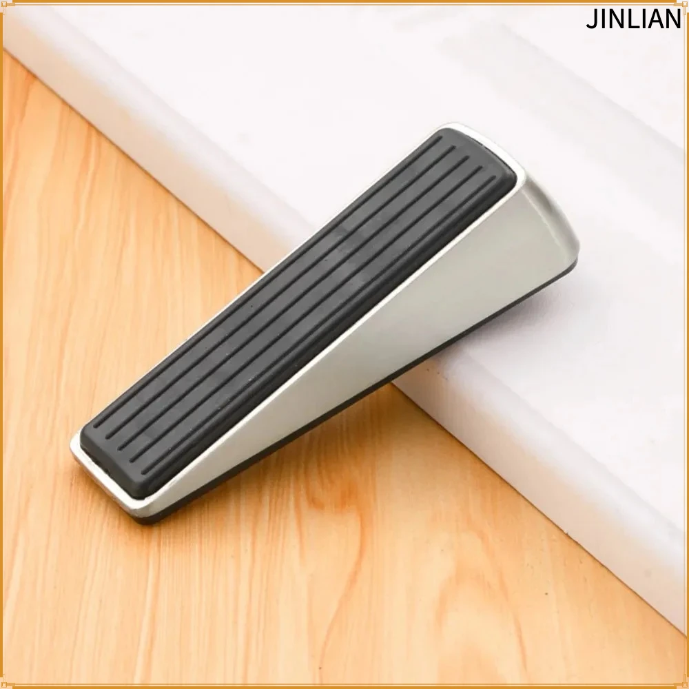 Heavy Duty Zinc Alloy Door Stopper Windproof Anti Slip Gaps Buffer for Home Office Hotel Floor Door Fixator Home Improvement 1PC