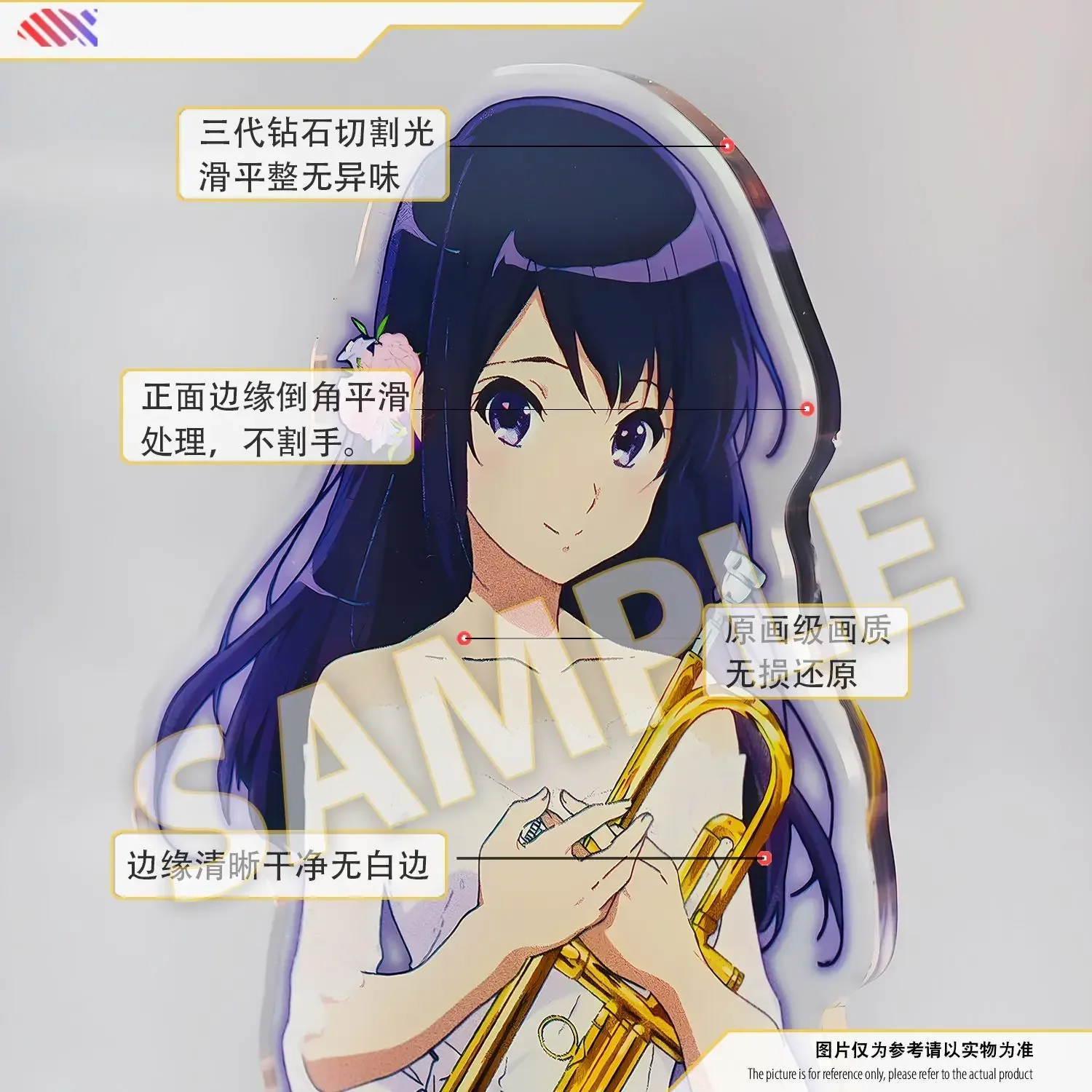 Son d'anime! Euphonium Oumae-Présentoir de figurine en acrylique, 275 ATM Sapphire Cosplay Game, modèle BL, décoration de bureau, collection de jouets, cadeau