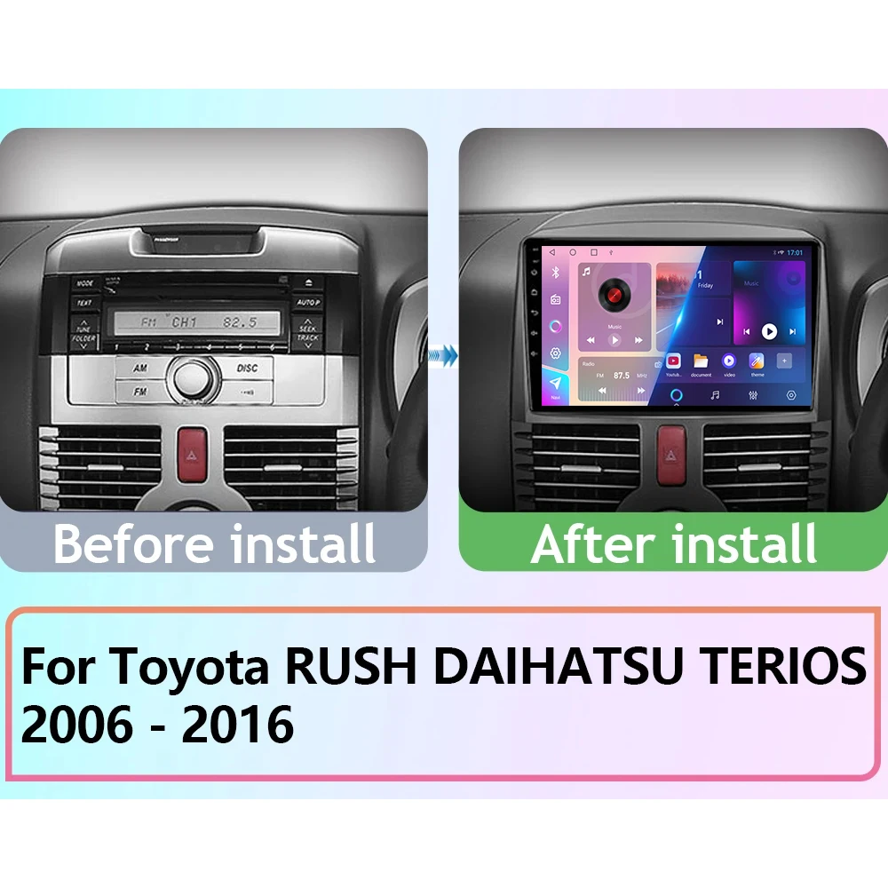 Per Toyota Rush Daihatsu Terios 2006-2016 5G WIFI auto carplay autoradio navigazione Android Auto Screen Carplay NO 2DIN DVD