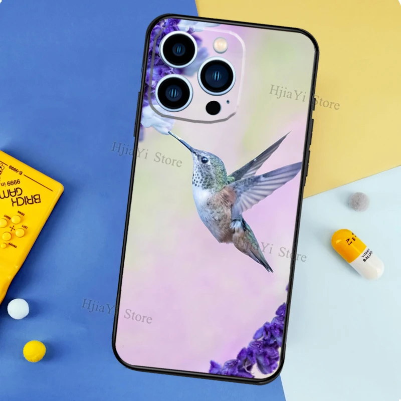 Hummingbird Case For iPhone 11 14 15 16 Plus Soft Phone Cover For iPhone XR X XS 12 13 Pro MAX Mini