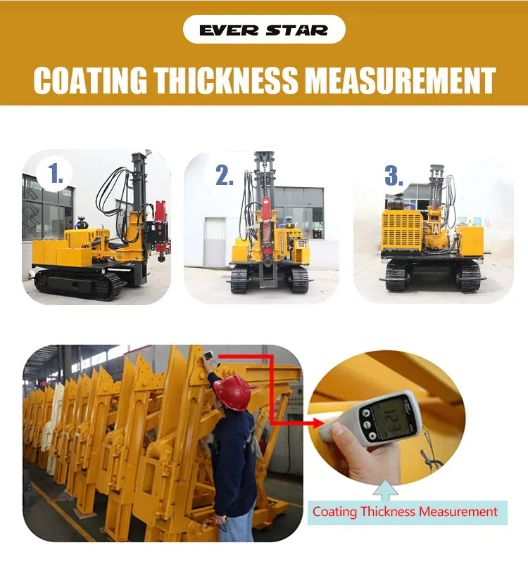 HOT SALE YANMAR Di esel Engine PV Photovoltaic Project Hydraulic Pilling Drilling Machine Pile Driver Telescopic Design Mast