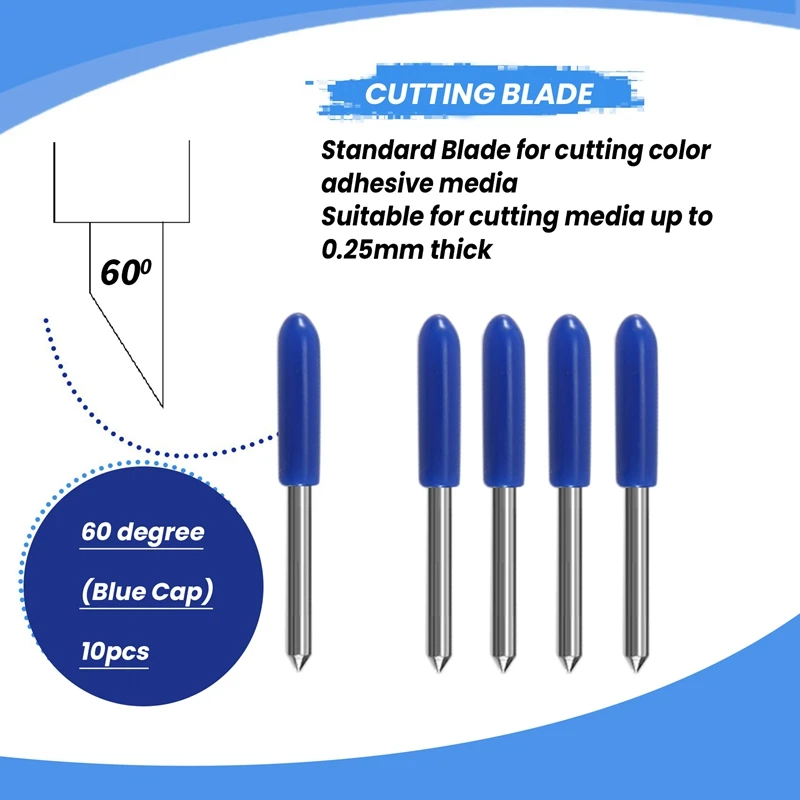 30Pcs 30 45 60 Degree Roland Cutting Plotter Cutter Knife Blades Offset