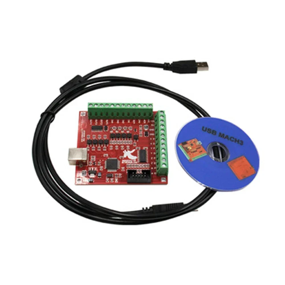 3PCS/SET 1PCS MACH3 Breakout board +1PCS USB Wire+1PCS CD CNC  100Khz 4 axis interface driver motion controller