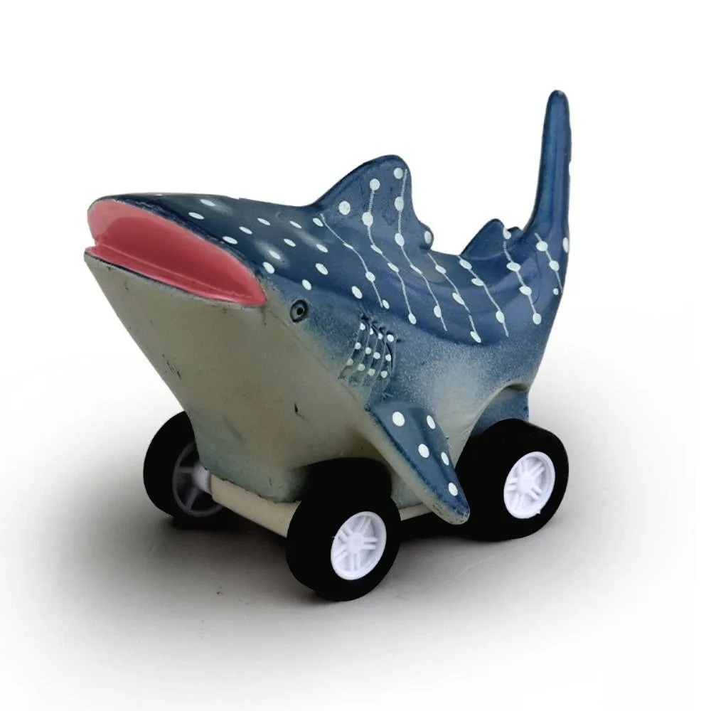 Great White Shark Press and Go Car Cute Mini Dolphin Inertia Car Montessori Whale Shark Killer Whale Pull Back Car Girls