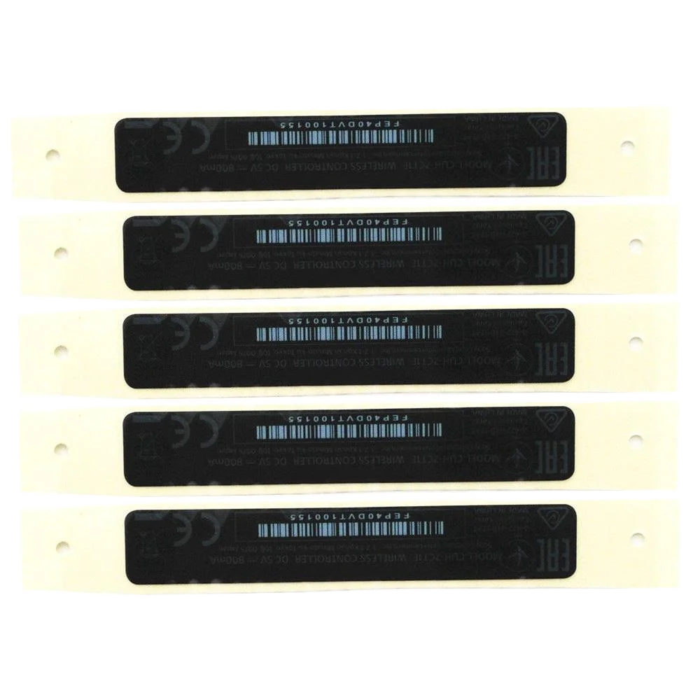 Autocollant arrière pour contrôleur PS4, 5 pièces, coque arrière, numéro de série, autocollant de code à barres pour manette de jeu, vente en gros