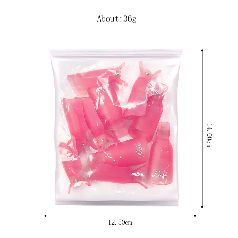 Clips dissolvant de vernis Gel UV, 10 pièces, en acrylique coloré, pour Nail Art, capuchon à tremper, nettoyage des ongles, manucure, outils pour enlever les doigts