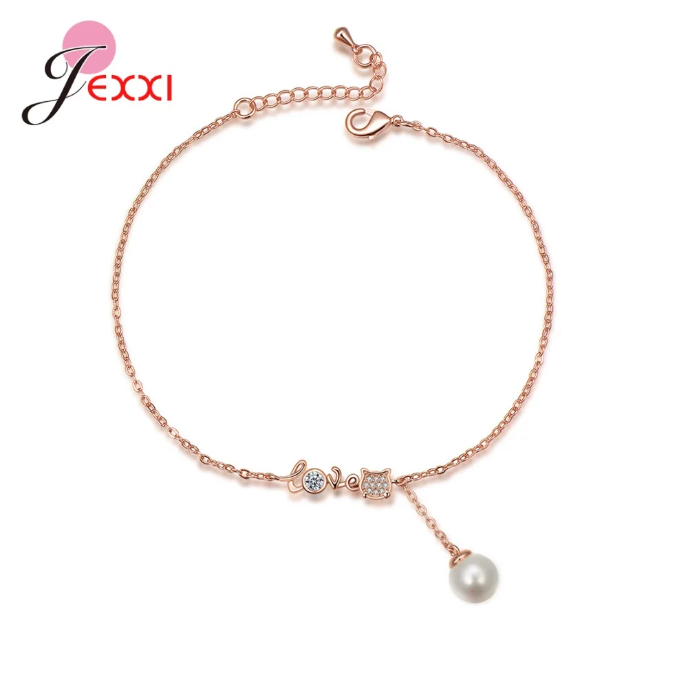 Female 925 Sterling Silver Bracelet Top Quality Zircon Arm Chain Bead Pendant Pearl Bracelet for Women Genuine Fashion Jewelry