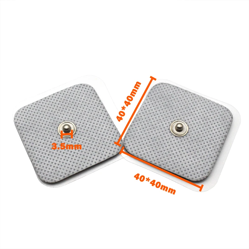 เครื่องกระตุ้นประสาท Self-Adhesion 4*4ซม.Electrode Pad สติกเกอร์ Electrode Snaps สำหรับ EMS/Tens Unit Compex เครื่องกระตุ้นกล้ามเนื้อไฟฟ้า