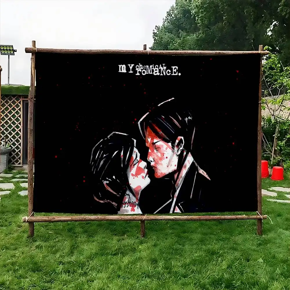 My Chemical Romance Band Retro Flags Multiple Choice Living Studio Booth Interior Decoration Banner