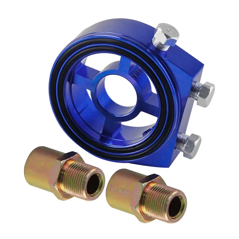 W/Turbo Oil Gauge Adaptor Universal M20x1.5 & 3/4-16 UNF Thread Oil Filter Cooler Sandwich Plate Adapter