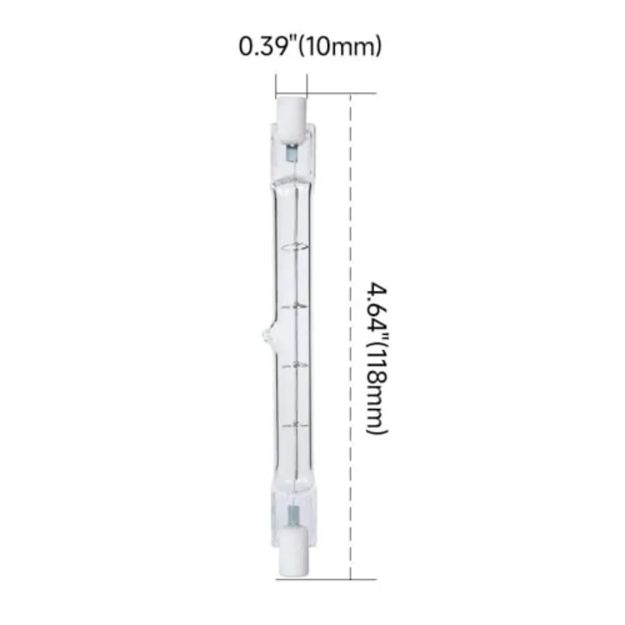 4-Pack R7S 118mm T3 300W Halogen Bulb Dimmable 4500lm J-Type 120V R7S Base Warm White 2700K Double Ended Halogen Light Bulbs
