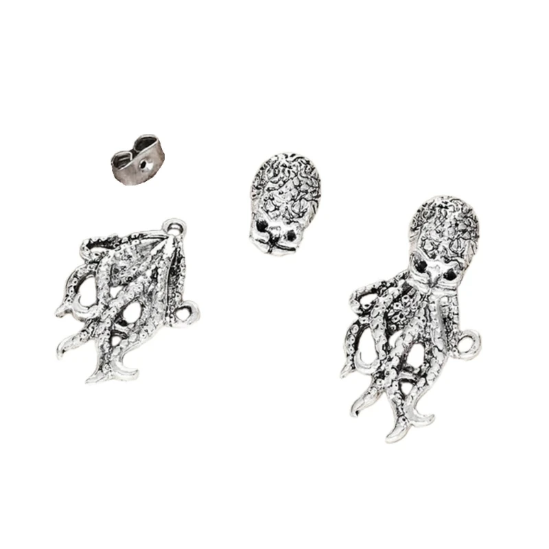 Stylish Octopus Earring Piercing Ear Jewelry Fashionable Octopus Jewelry Unique Ear Pins Perfect for Any Occasions