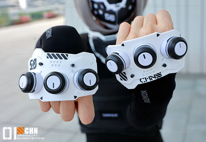 لعبة CyberCosplay قناع الملحقات النساء الخيال العلمي الميكانيكية قناع اليد درع تأثيري الدعائم هالوين