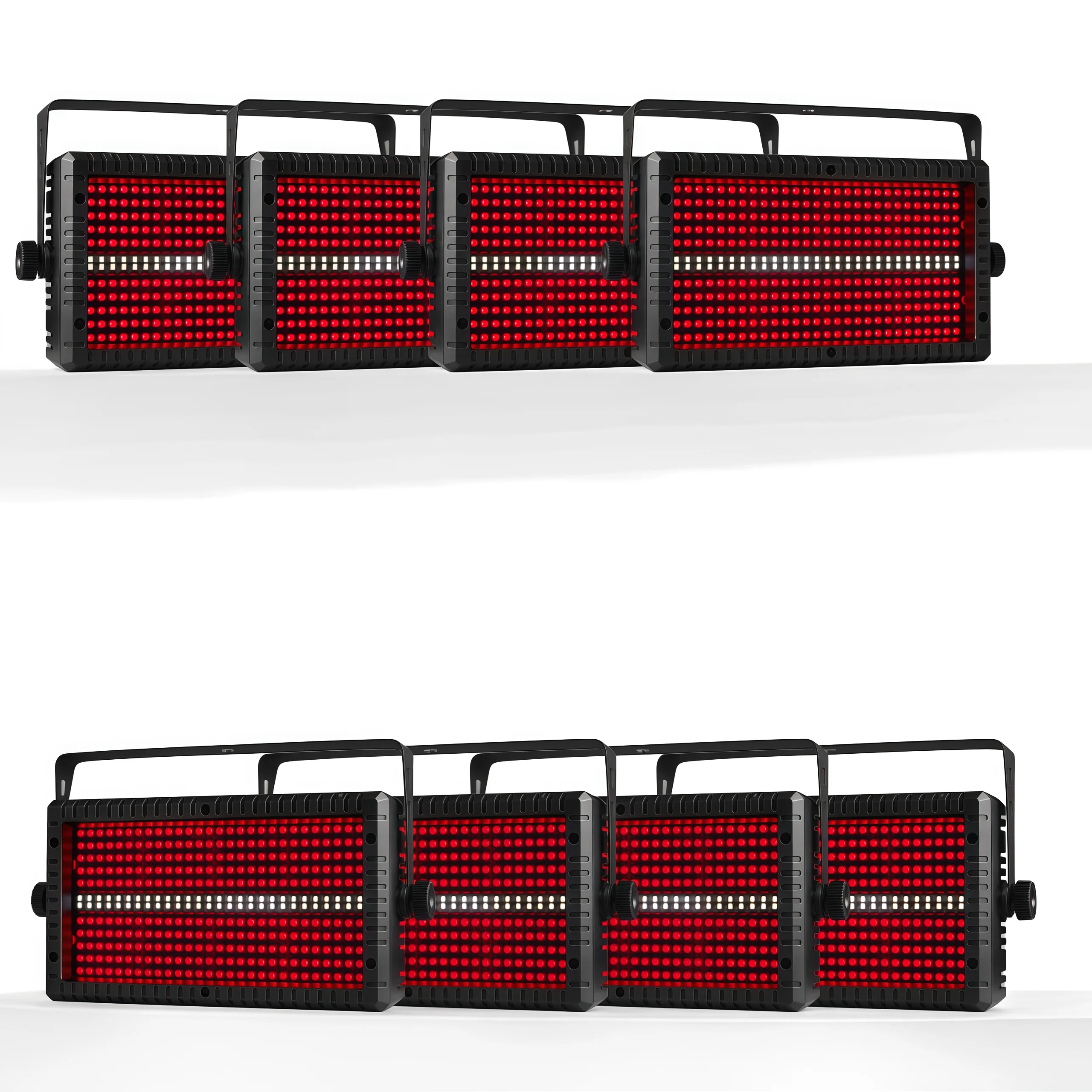 8Pcs 60W Mini RGBW 4in1 LED Strobe Wall Washer DMX Stage Light for Wedding  DMX Super Bright Dj Wash Bar Strobe Stage Lighting